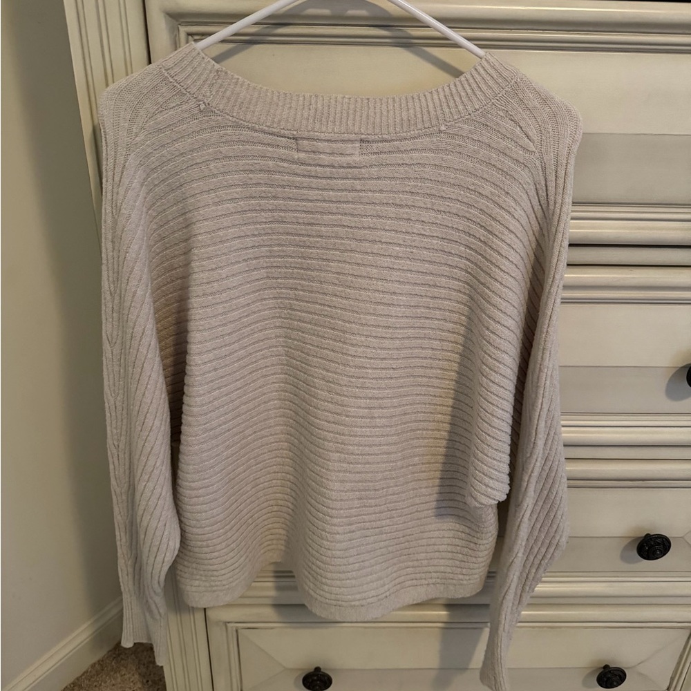 Pink Rose Soft Tan Ribbed Sweater - Picture 3 of 3